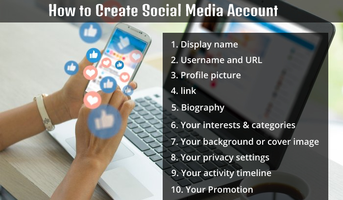 how to create social media account